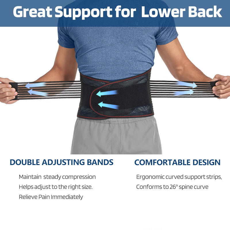 Lightweight Breathable Lower Back Support Belt for Pain Relief