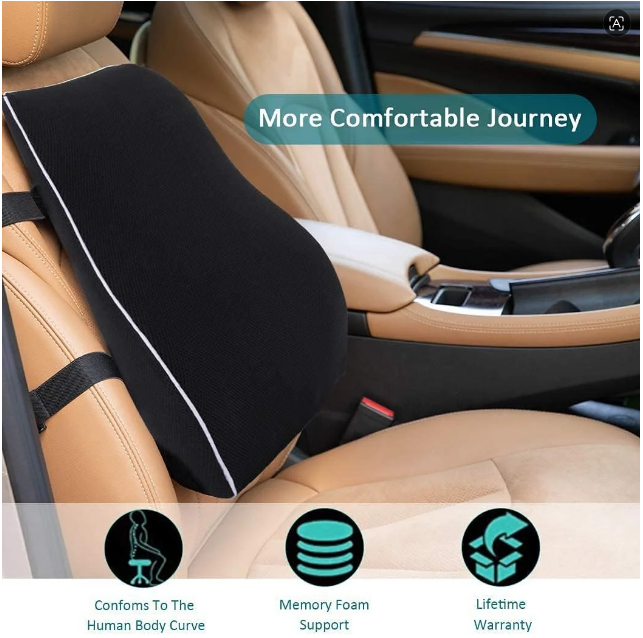 Slow-Rebound Memory Foam Lumbar Support Pillow