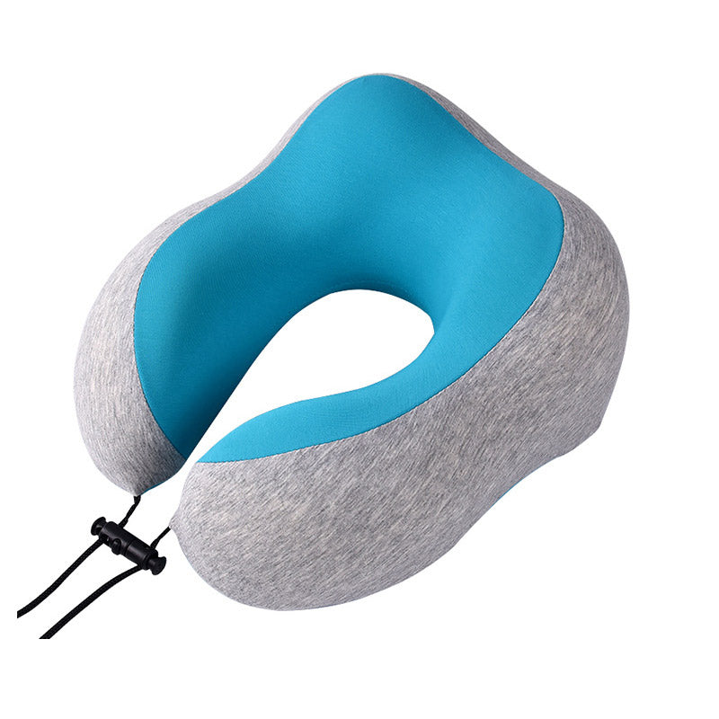 Memory Cotton U-Shaped Travel Neck Pillow with Storage Bag