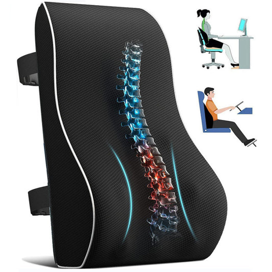 Slow-Rebound Memory Foam Lumbar Support Pillow