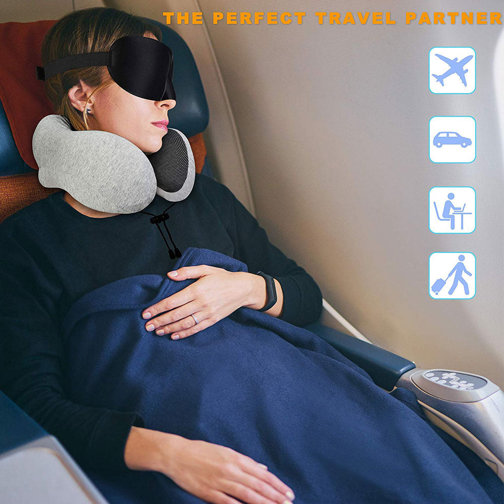 Large Memory Foam U-Shaped Cervical Travel Neck Pillow
