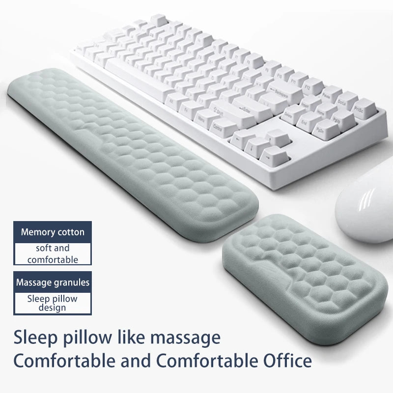 Ergonomic Memory Foam Keyboard & Mouse Wrist Rest Pad