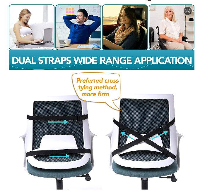 Slow-Rebound Memory Foam Lumbar Support Pillow