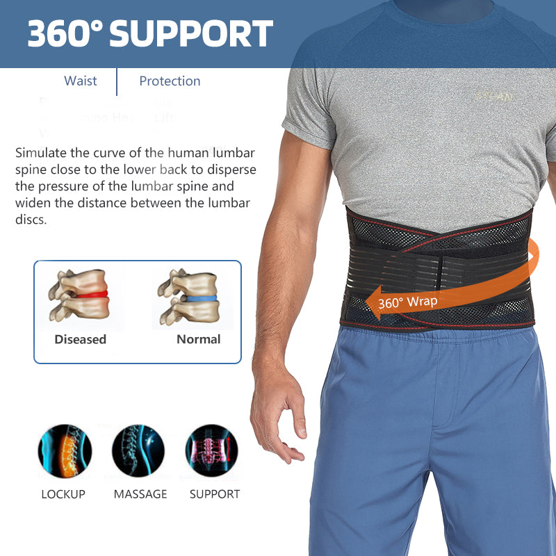 Lightweight Breathable Lower Back Support Belt for Pain Relief