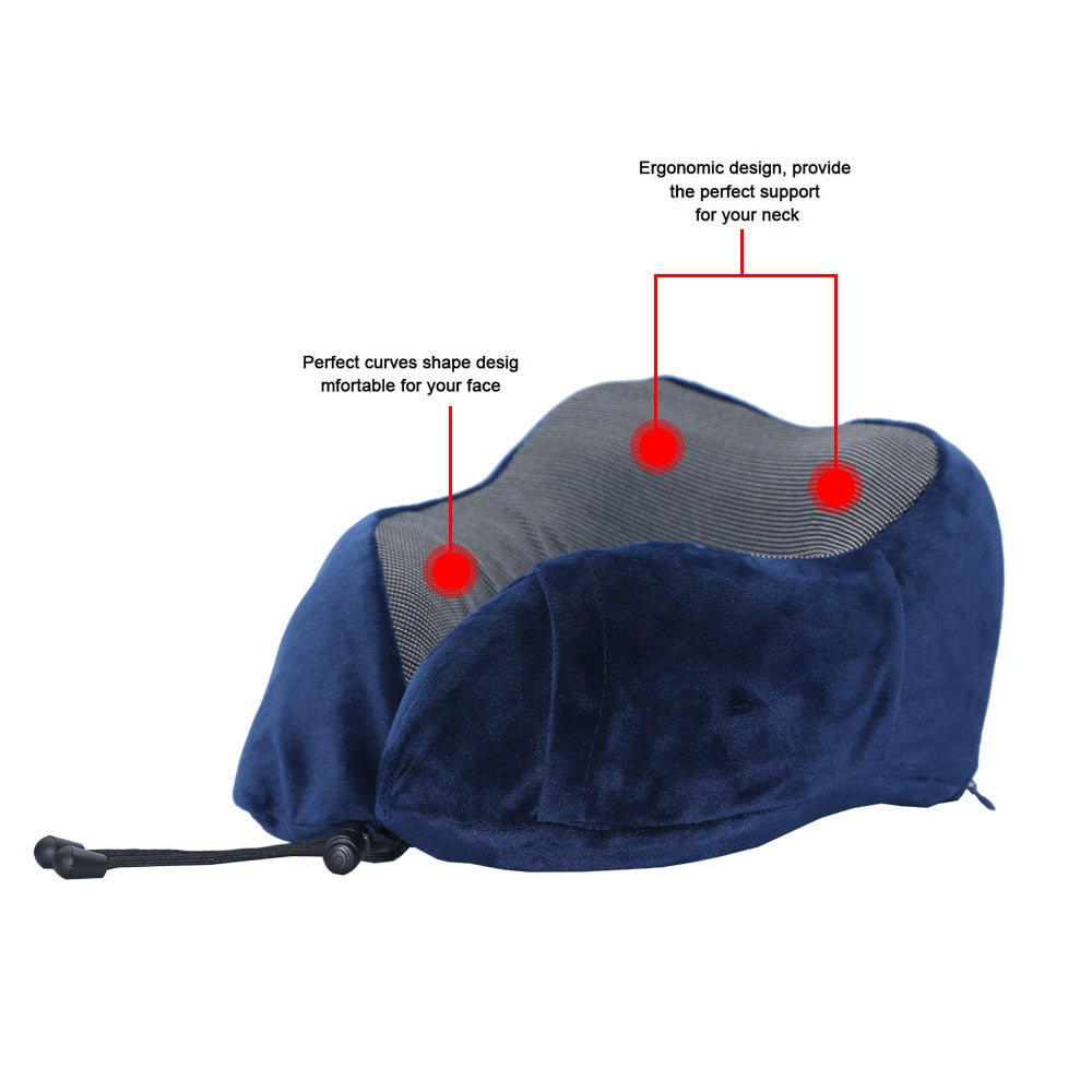 Large Memory Foam U-Shaped Cervical Travel Neck Pillow