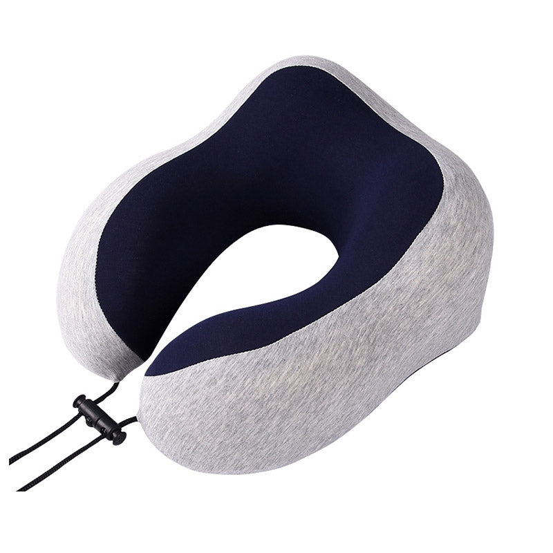 Memory Cotton U-Shaped Travel Neck Pillow with Storage Bag