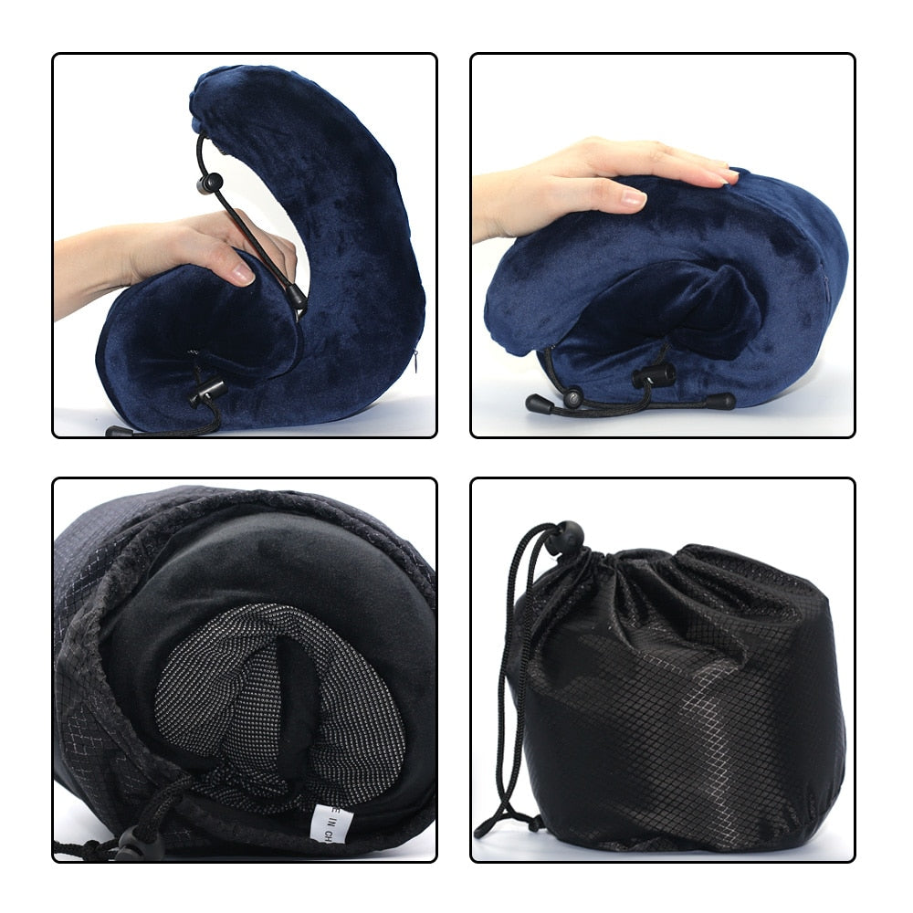 Large Memory Foam U-Shaped Cervical Travel Neck Pillow