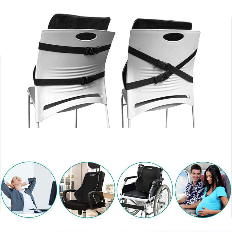 Slow-Rebound Memory Foam Lumbar Support Pillow