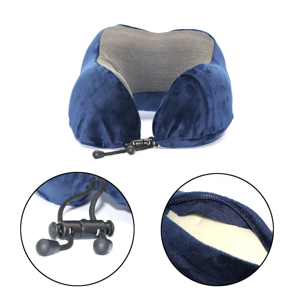 Large Memory Foam U-Shaped Cervical Travel Neck Pillow