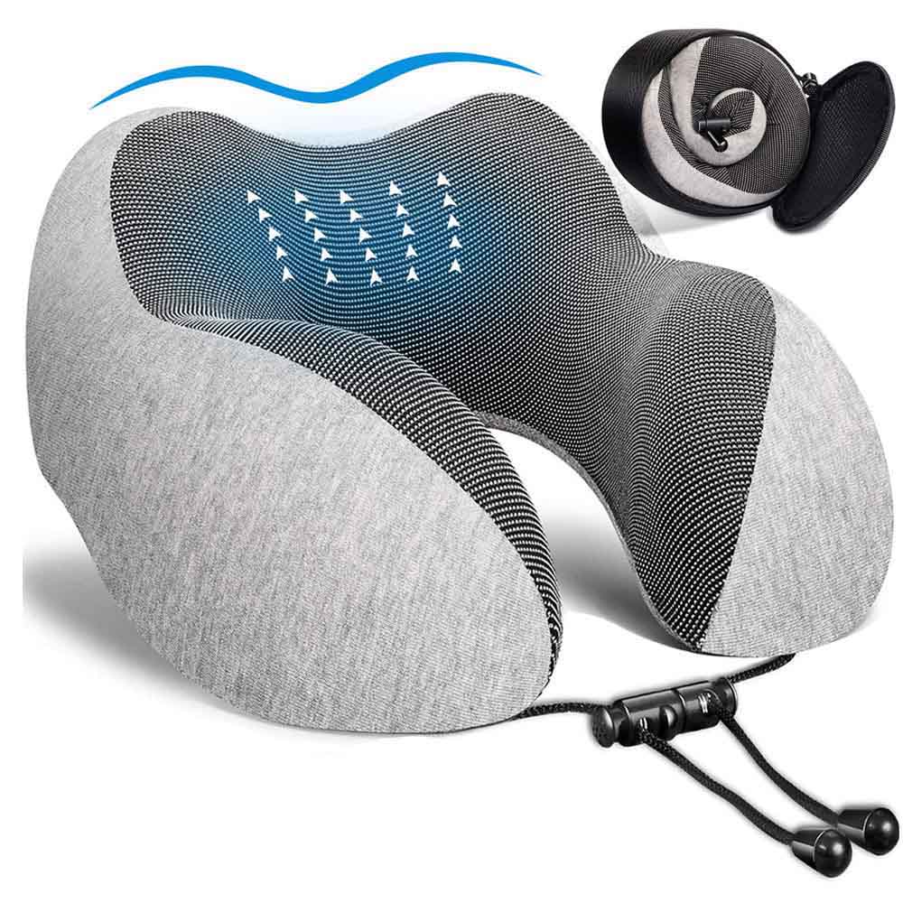 Large Memory Foam U-Shaped Cervical Travel Neck Pillow