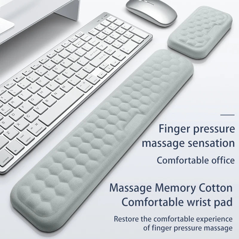 Ergonomic Memory Foam Keyboard & Mouse Wrist Rest Pad