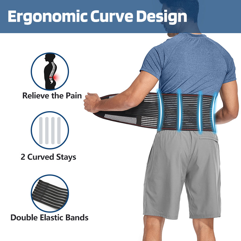 Lightweight Breathable Lower Back Support Belt for Pain Relief