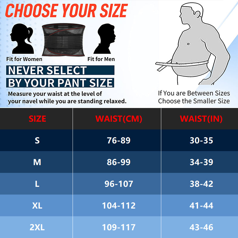 Lightweight Breathable Lower Back Support Belt for Pain Relief